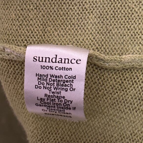 Sundance Acid Washed Short Sleeve Sweater Womens Medium Pear Green Exposed Seam - Picture 7 of 10